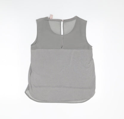 FOREVER 21 Womens Grey Modal Basic T-Shirt Size S Round Neck