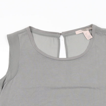 FOREVER 21 Womens Grey Modal Basic T-Shirt Size S Round Neck