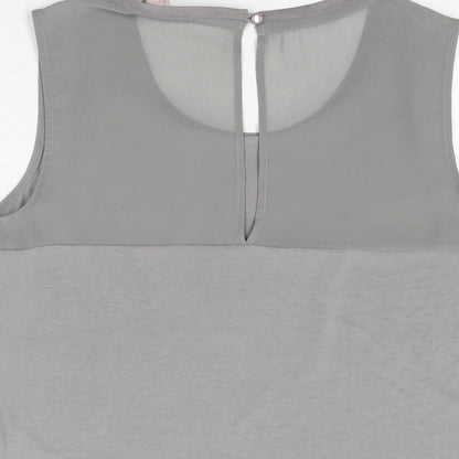FOREVER 21 Womens Grey Modal Basic T-Shirt Size S Round Neck