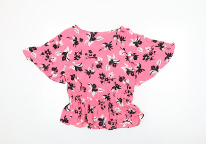 Womens UK Size 8 Marks and Spencer Pink Basic Blouse