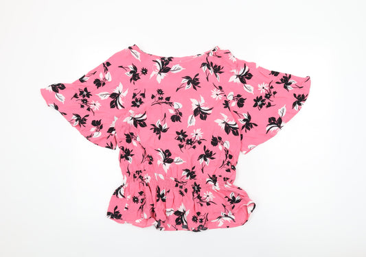 Womens UK Size 8 Marks and Spencer Pink Basic Blouse