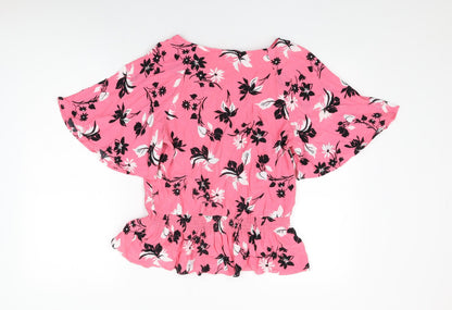 Womens UK Size 8 Marks and Spencer Pink Basic Blouse