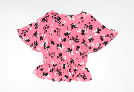 Womens UK Size 8 Marks and Spencer Pink Basic Blouse