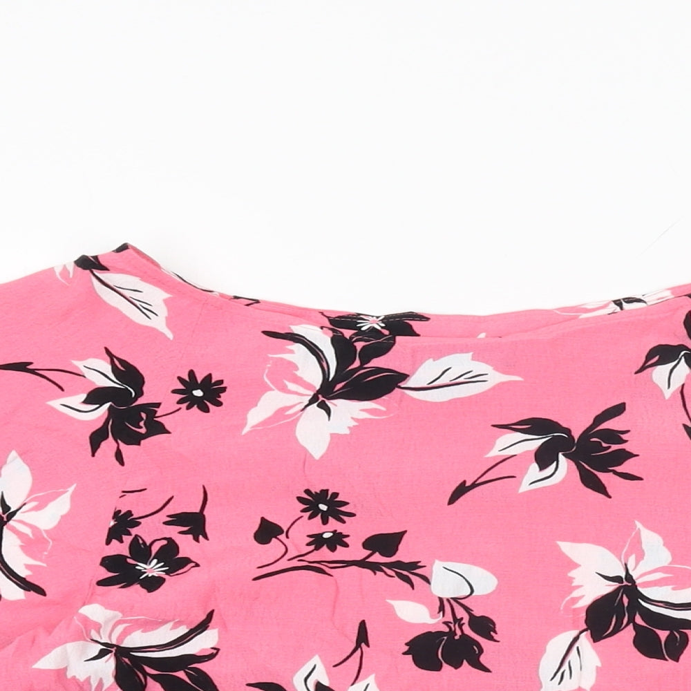 Womens UK Size 8 Marks and Spencer Pink Basic Blouse