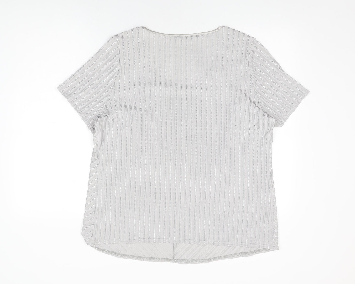 Womens UK Size 20 essence Grey Basic T-Shirt