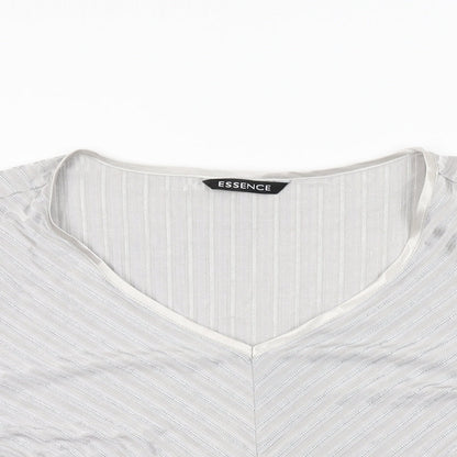 Womens UK Size 20 essence Grey Basic T-Shirt
