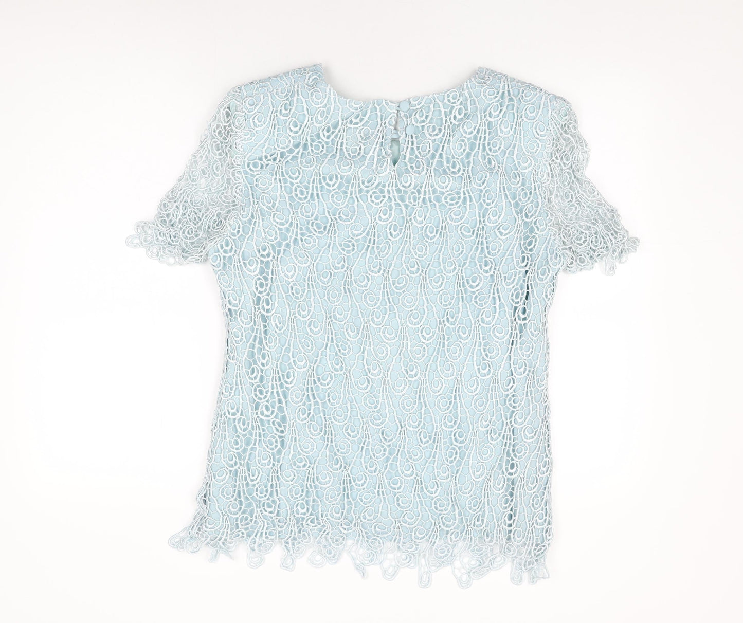 Womens UK Size 16 Gina Bacconi Blue Basic T-Shirt