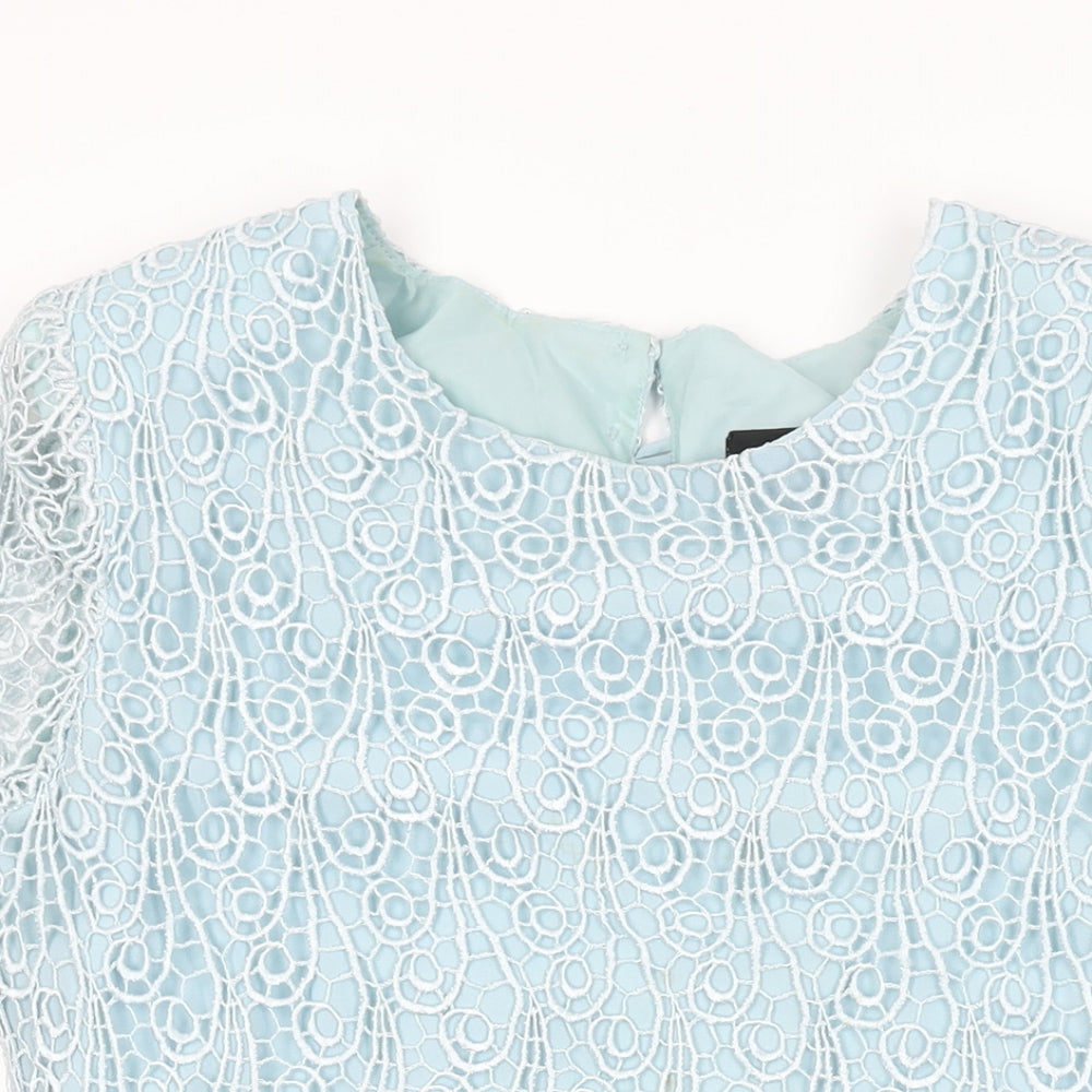 Womens UK Size 16 Gina Bacconi Blue Basic T-Shirt