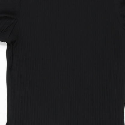 River Island Womens Black Polyester Shift Size 10 Round Neck Pullover