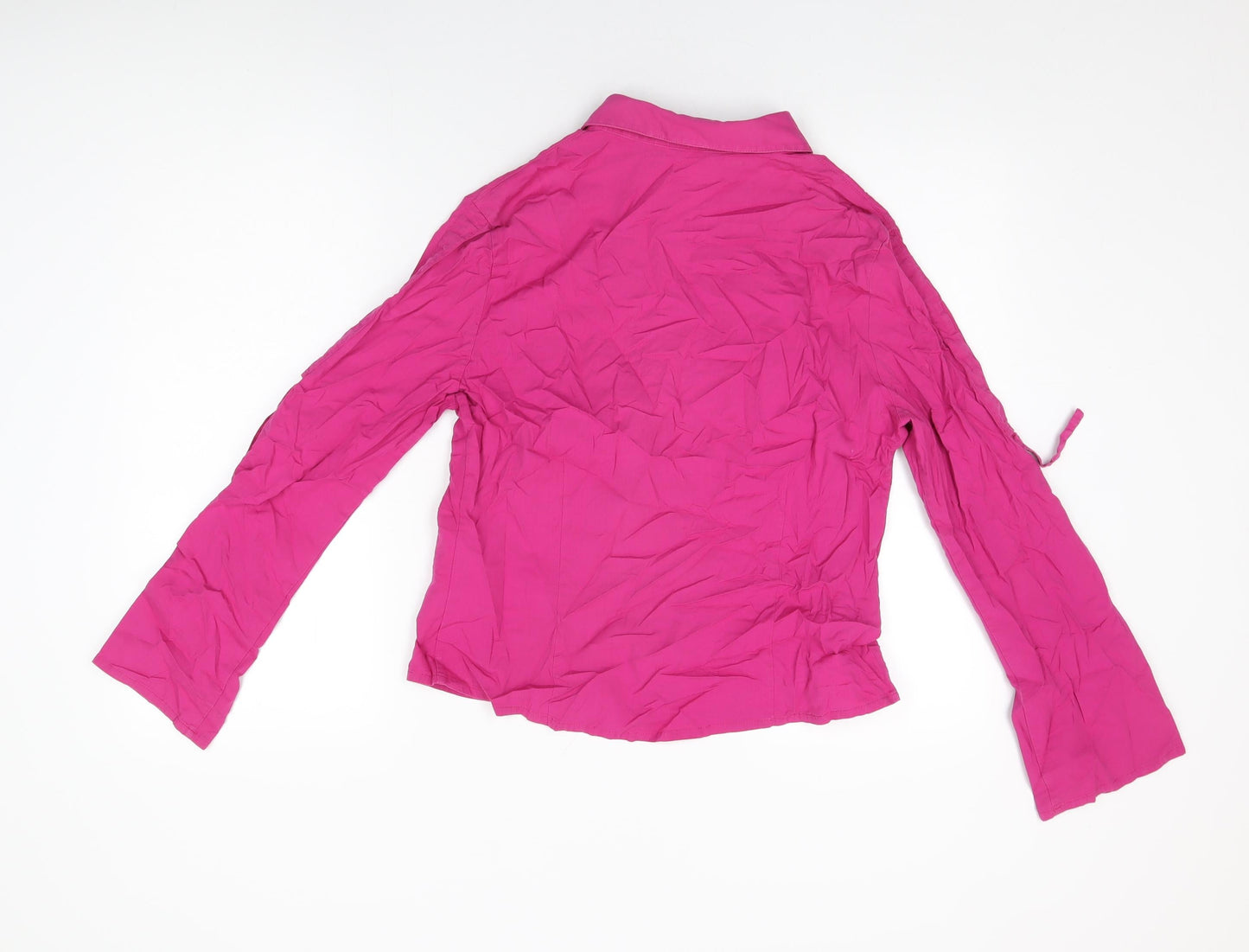 Womens UK Size 16 Per Una Pink Basic Button-Up