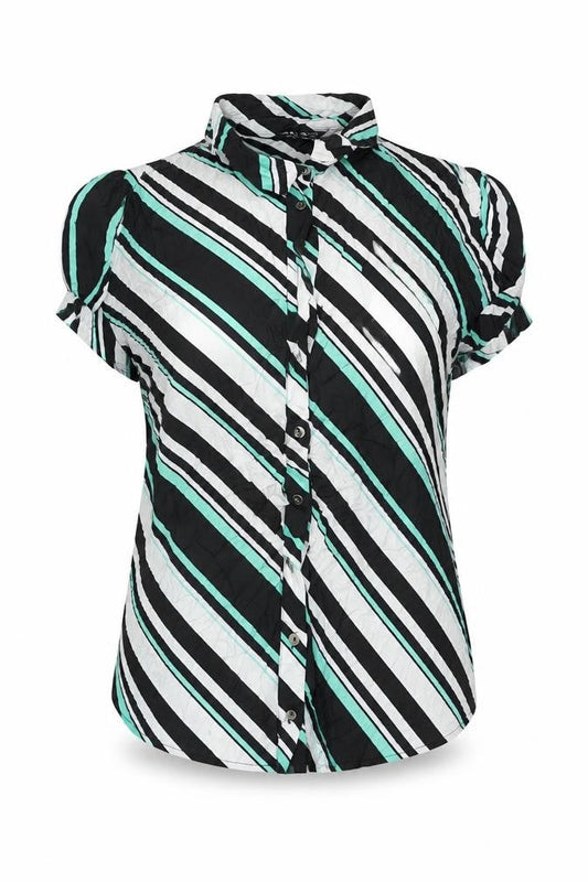 Womens UK Size 14 Select Black Basic Button-Up