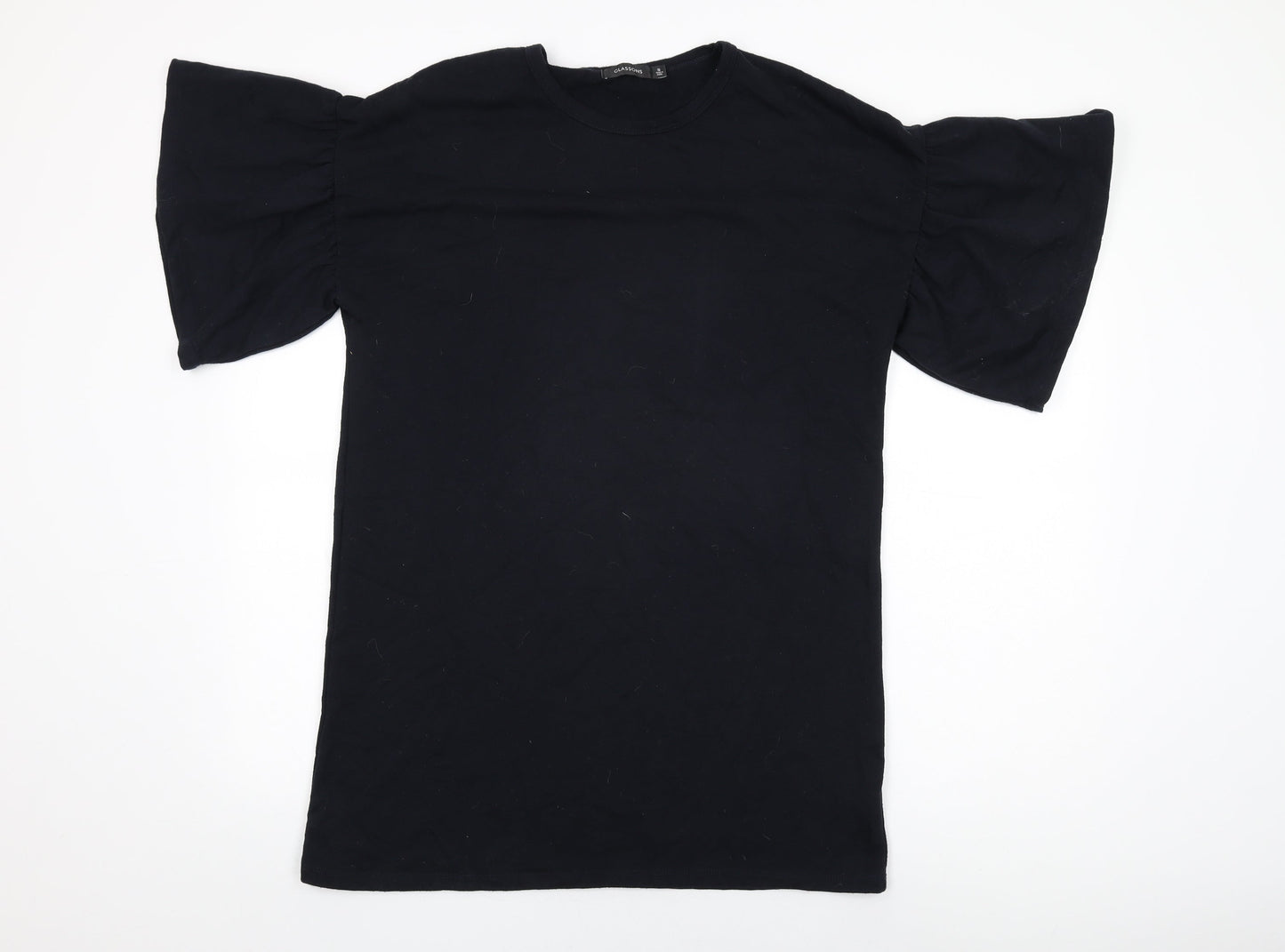 Glassons Womens Black Cotton Shift Size S Round Neck Pullover