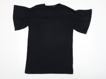 Glassons Womens Black Cotton Shift Size S Round Neck Pullover