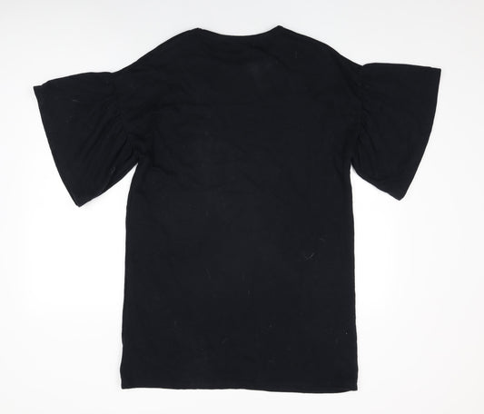 Glassons Womens Black Cotton Shift Size S Round Neck Pullover