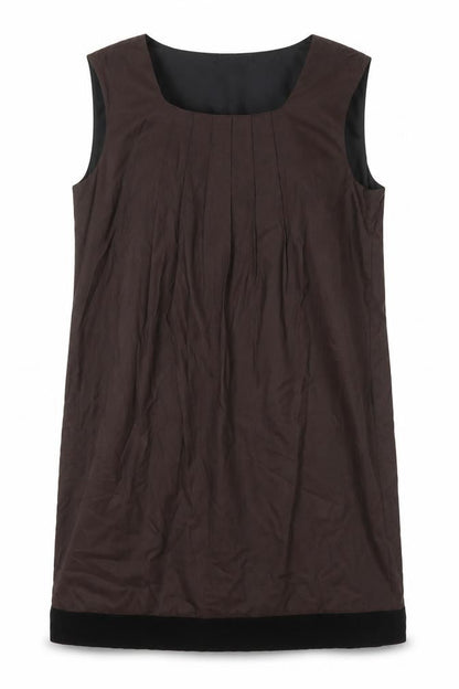 Feathers Womens Brown Houndstooth Polyester Shift Size L Scoop Neck