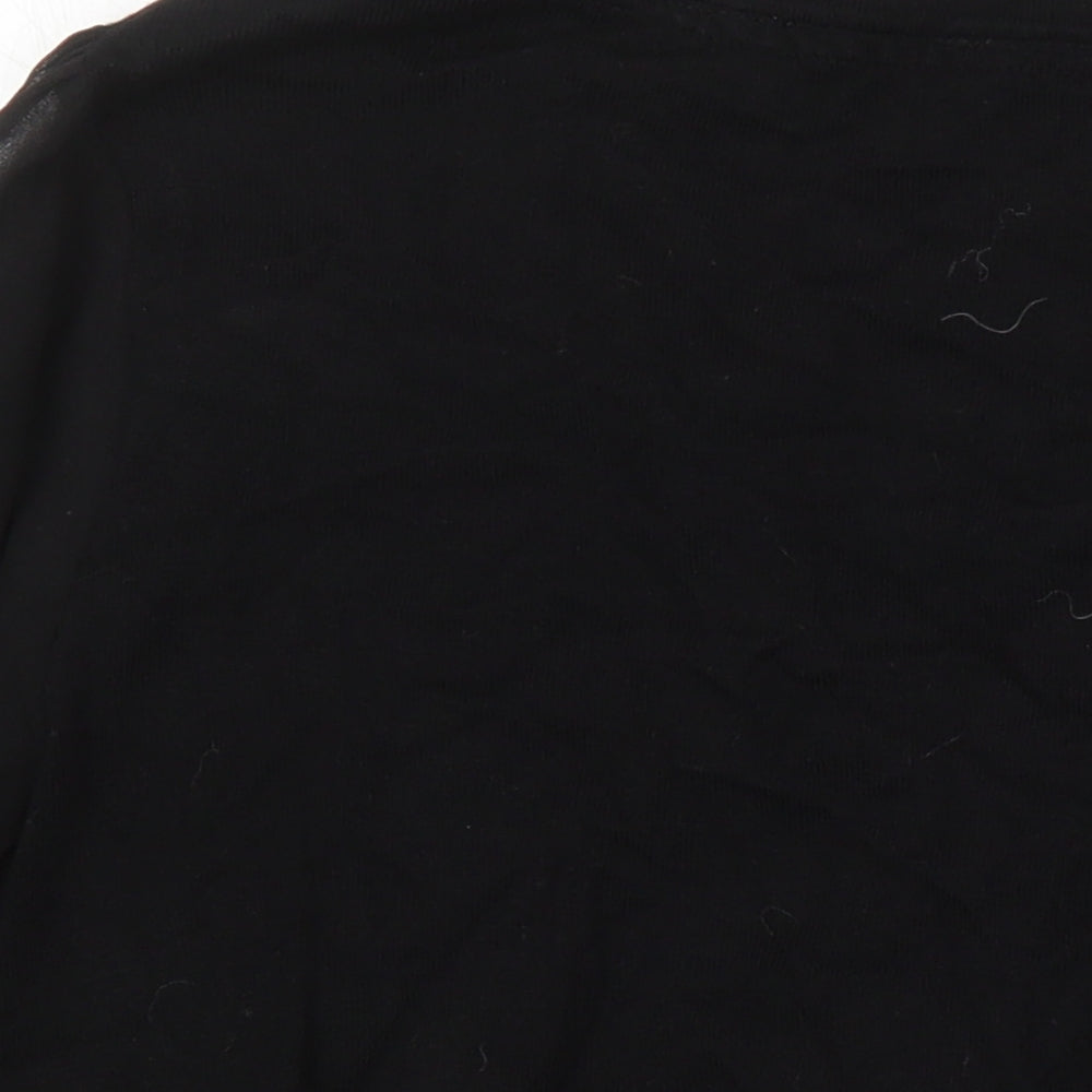 Womens UK Size S Oasis Black Jersey Blouse