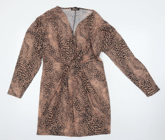 Pink Vanilla Womens Ivory Geometric Polyester Pencil Dress Size 10 V-Neck