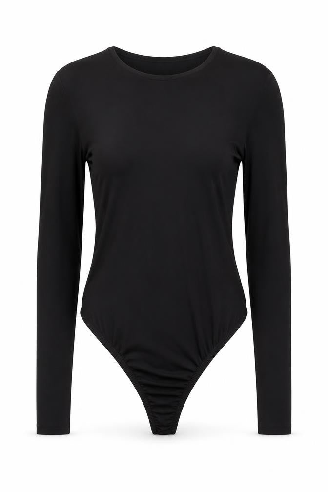 Womens UK Size 10 PRETTYLITTLETHING One-Piece Black Bodysuit