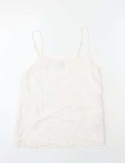 Womens UK Size XS VERO MODA White Basic T-Shirt
