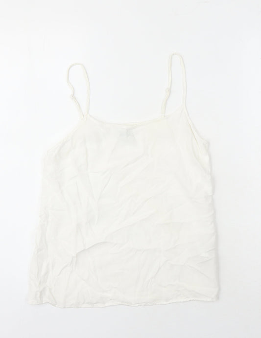 Womens UK Size XS VERO MODA White Basic T-Shirt