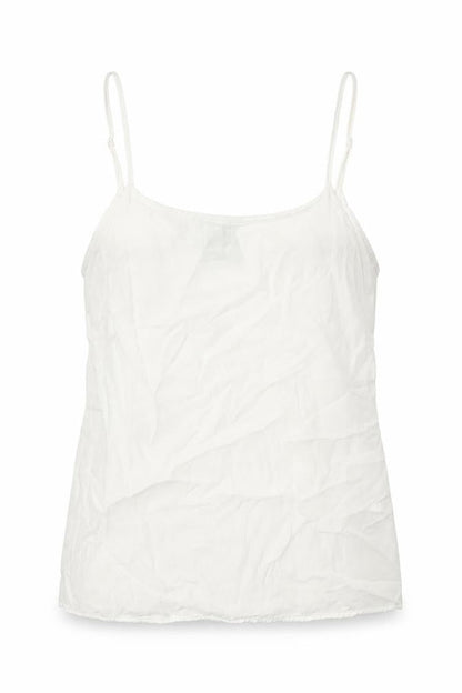 Vero Moda Womens White Herringbone Viscose Basic T-Shirt Size XS Boat Neck