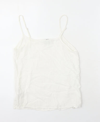 Womens UK Size XS VERO MODA White Basic T-Shirt