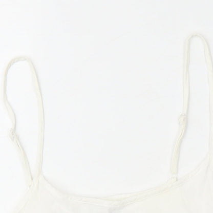Womens UK Size XS VERO MODA White Basic T-Shirt