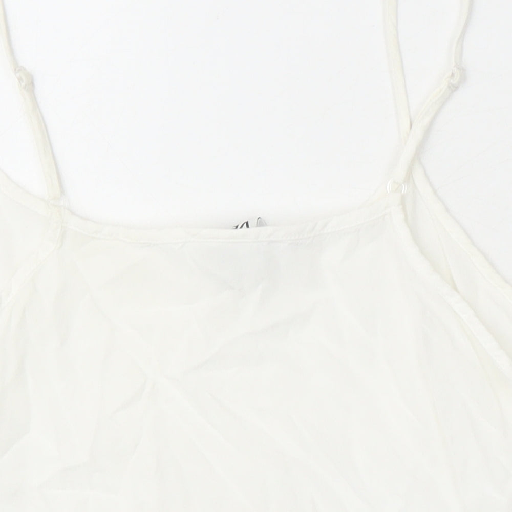 Womens UK Size XS VERO MODA White Basic T-Shirt