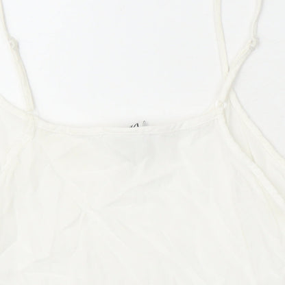 Womens UK Size XS VERO MODA White Basic T-Shirt