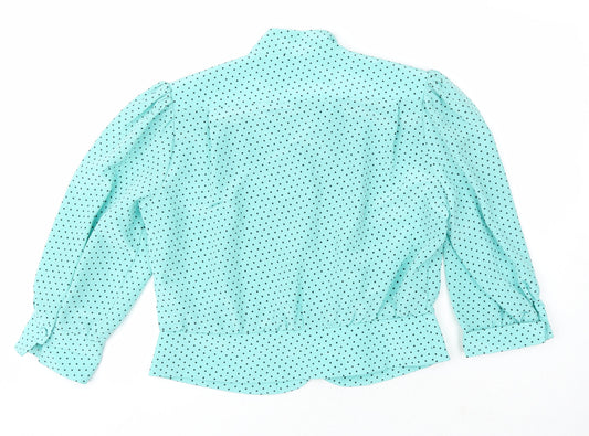 Womens UK Size 14 Berkertex Green Tunic Blouse