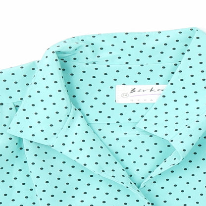 Womens UK Size 14 Berkertex Green Tunic Blouse