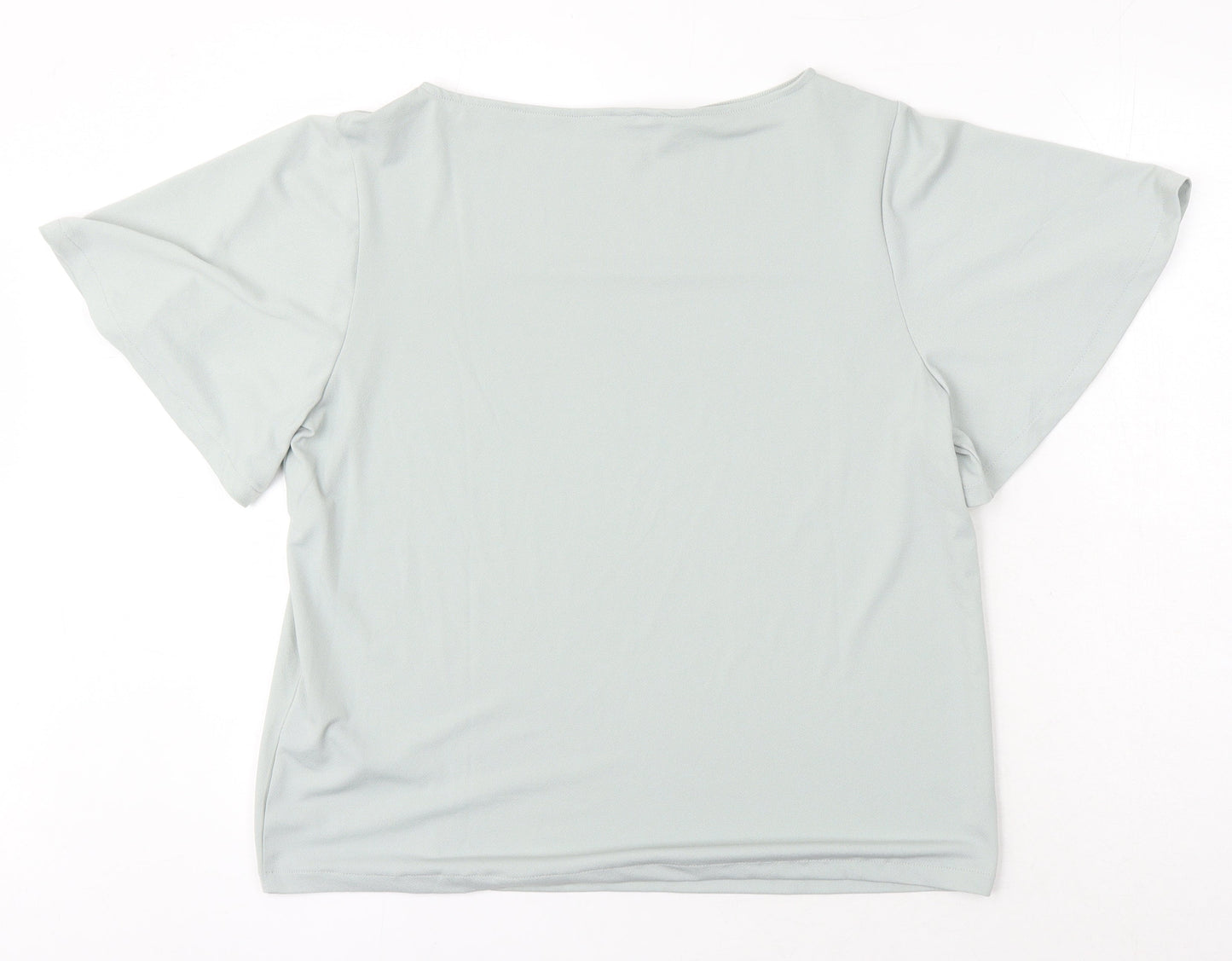 Womens UK Size M H&M Green Tunic Blouse