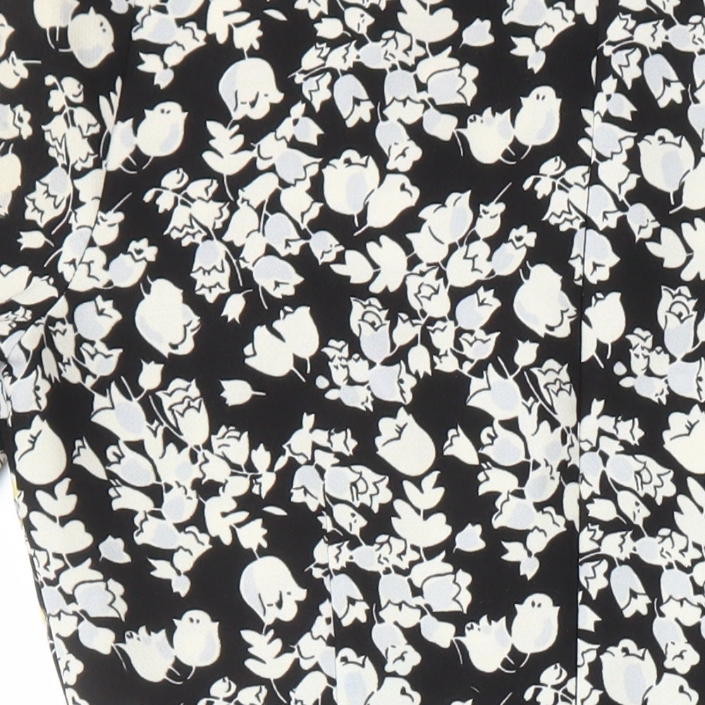 Oasis Womens Multicoloured Floral Polyester Skater Dress Size 10 Round Neck