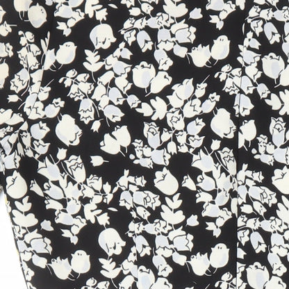 Oasis Womens Multicoloured Floral Polyester Skater Dress Size 10 Round Neck