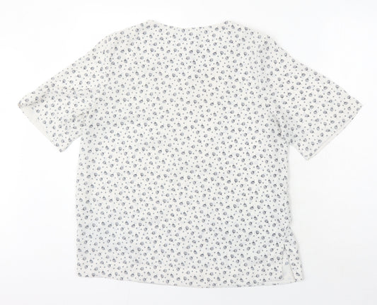 M&S Womens Multicoloured Floral Polyester Tunic Blouse Size 12 Round Neck