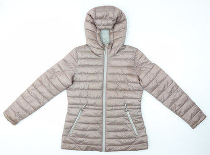Womens UK Size XS HFX Brown Puffer Jacket