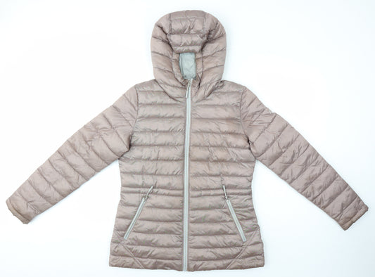 Womens UK Size XS HFX Brown Puffer Jacket