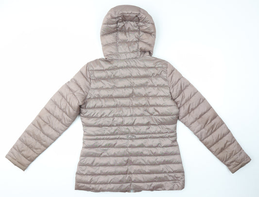Womens UK Size XS HFX Brown Puffer Jacket