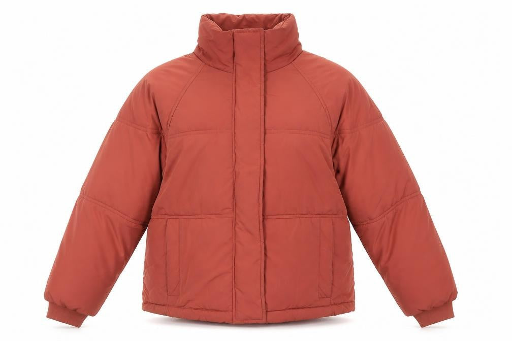 Womens UK Size 10 Topshop Brown Puffer Jacket