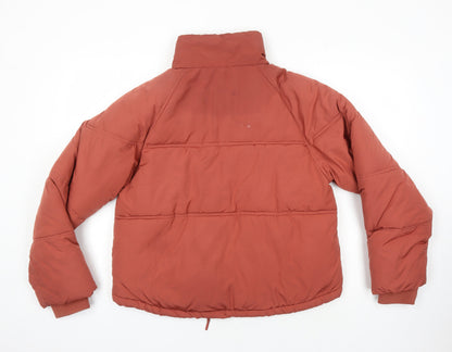 Womens UK Size 10 Topshop Brown Puffer Jacket