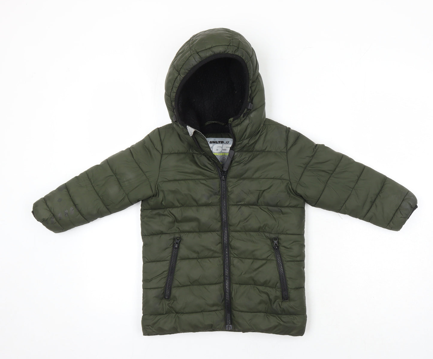 Next Boys Gold Ikat Puffer Jacket Coat Size 3 Years