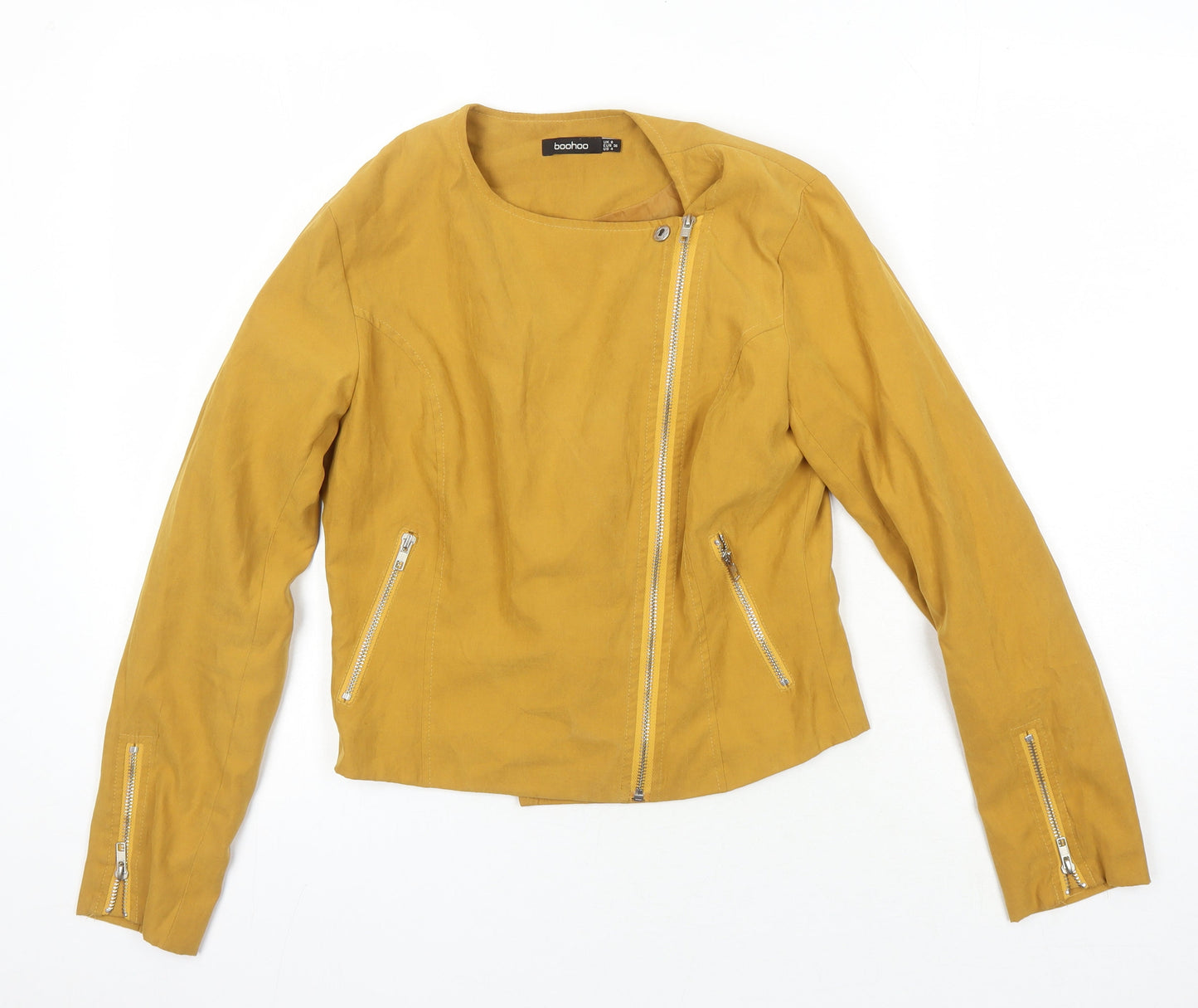 Boohoo Womens Yellow Jacket Size 8