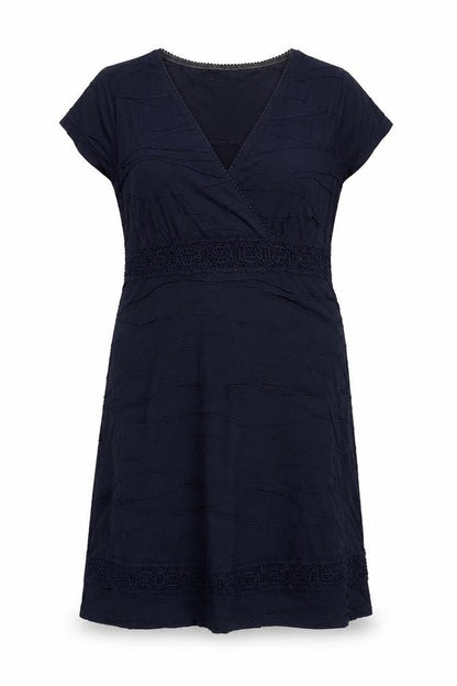 RJR.John Rocha Womens Blue Polyethylene A-Line Size 16 V-Neck Pullover