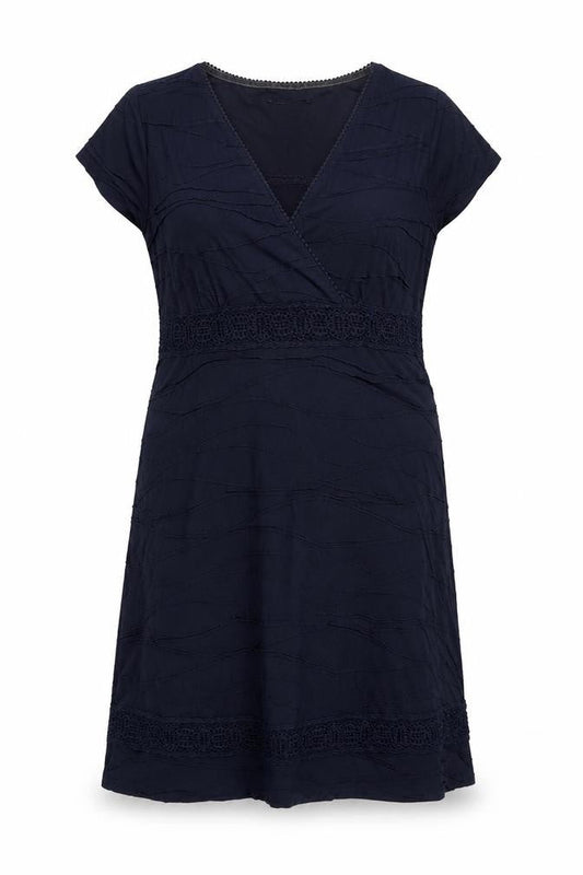 RJR.John Rocha Womens Blue Polyethylene A-Line Size 16 V-Neck Pullover