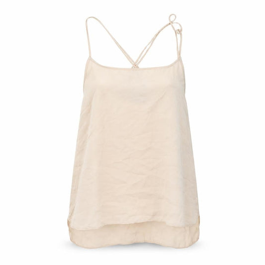 Marks & Spencer Womens Beige Polyester Camisole T-Shirt Size 10 Scoop Neck