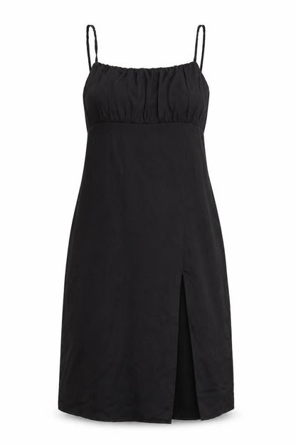 H&M Womens Black Polyester A-Line Size 14 Square Neck Zip