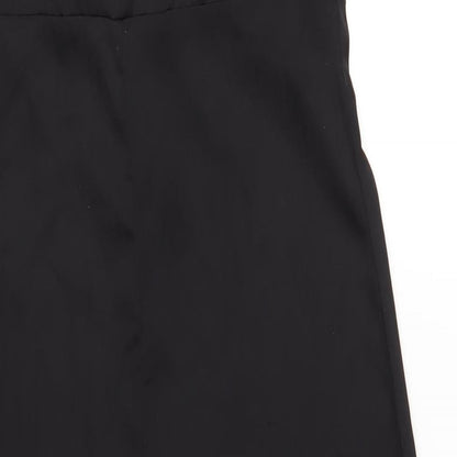 H&M Womens Black Polyester A-Line Size 14 Square Neck Zip