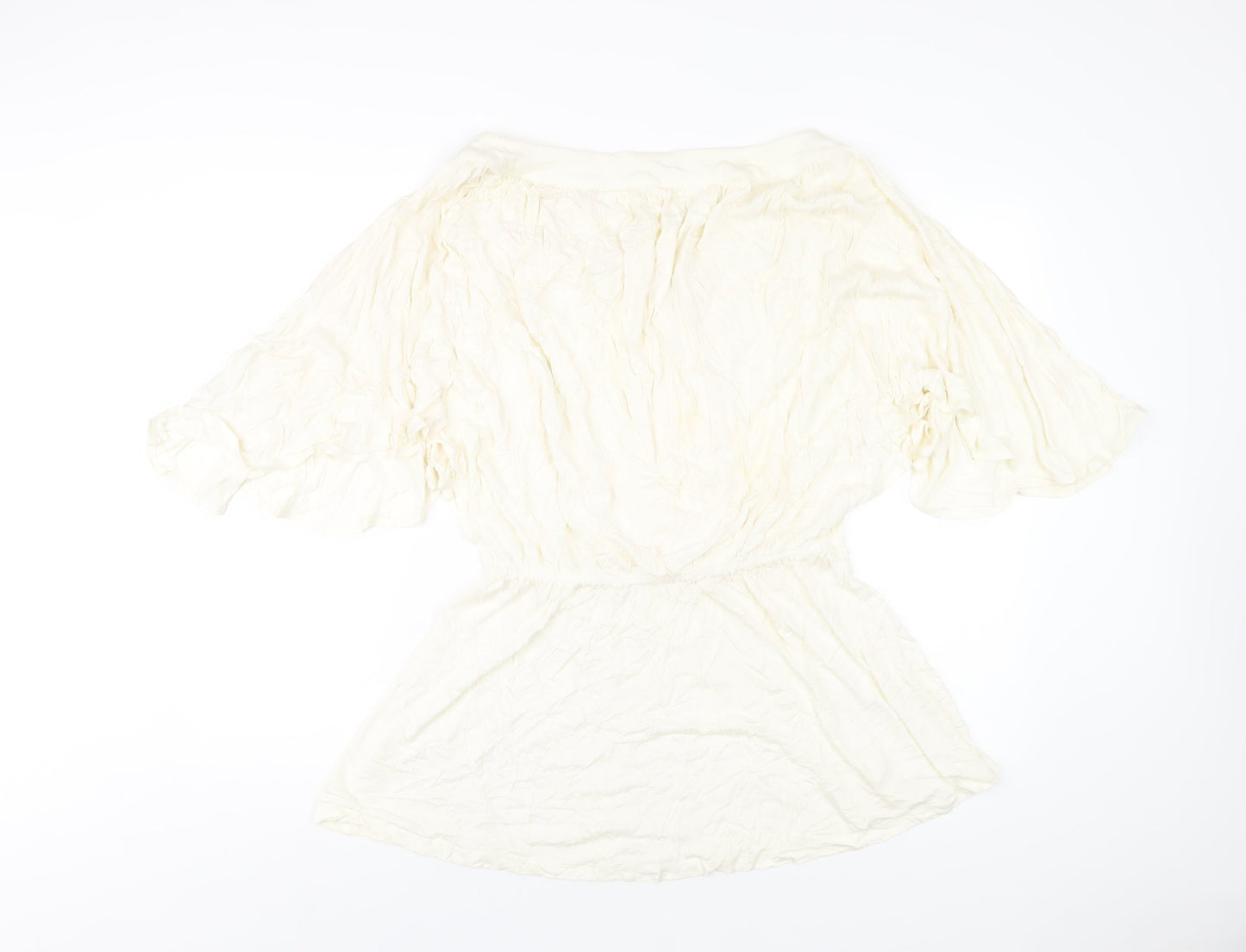 Womens UK Size 12 NEXT Ivory Basic T-Shirt
