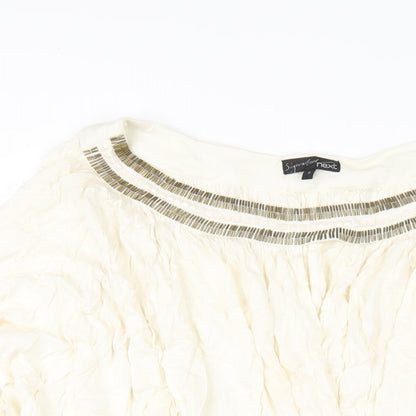 Womens UK Size 12 NEXT Ivory Basic T-Shirt