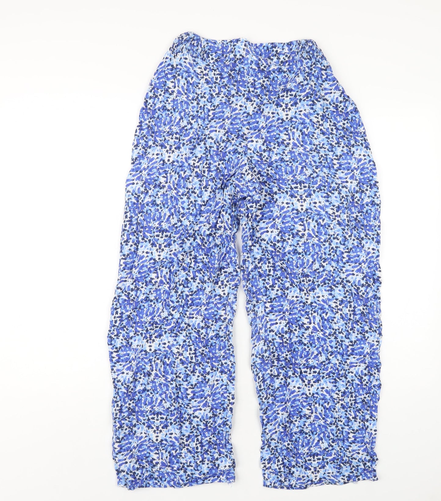 Womens UK Size S Marks and Spencer Regular Fit  Blue Trousers